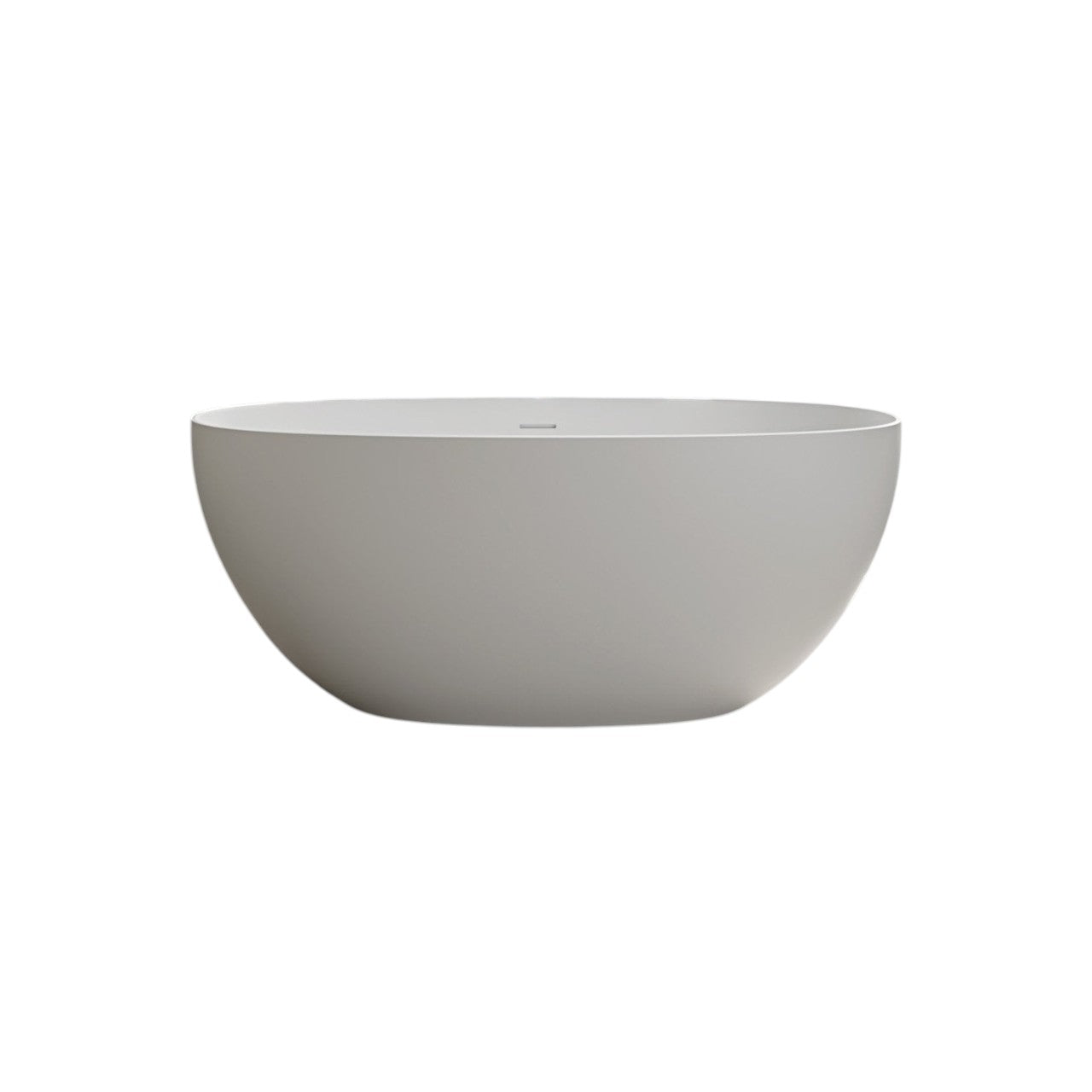 Vermont 1400mm Freestanding Stone Resin Bath – Compact Luxury Modern Soaking Tub with Matt or Polished Finish, Heat Retention Design, White Stone Bath with Chrome Waste & Overflow