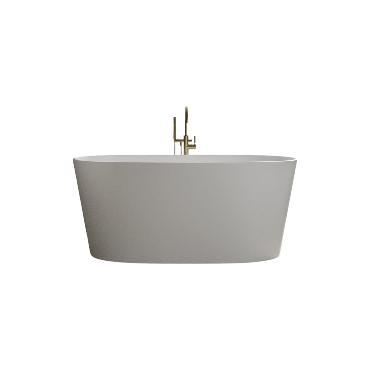 Malmo 1580mm Freestanding Stone Resin Bath – Luxury Modern Deep Soaking Tub, Matt or Polished Finish, Heat Retention Design, 1580 x 700 x 660mm, White