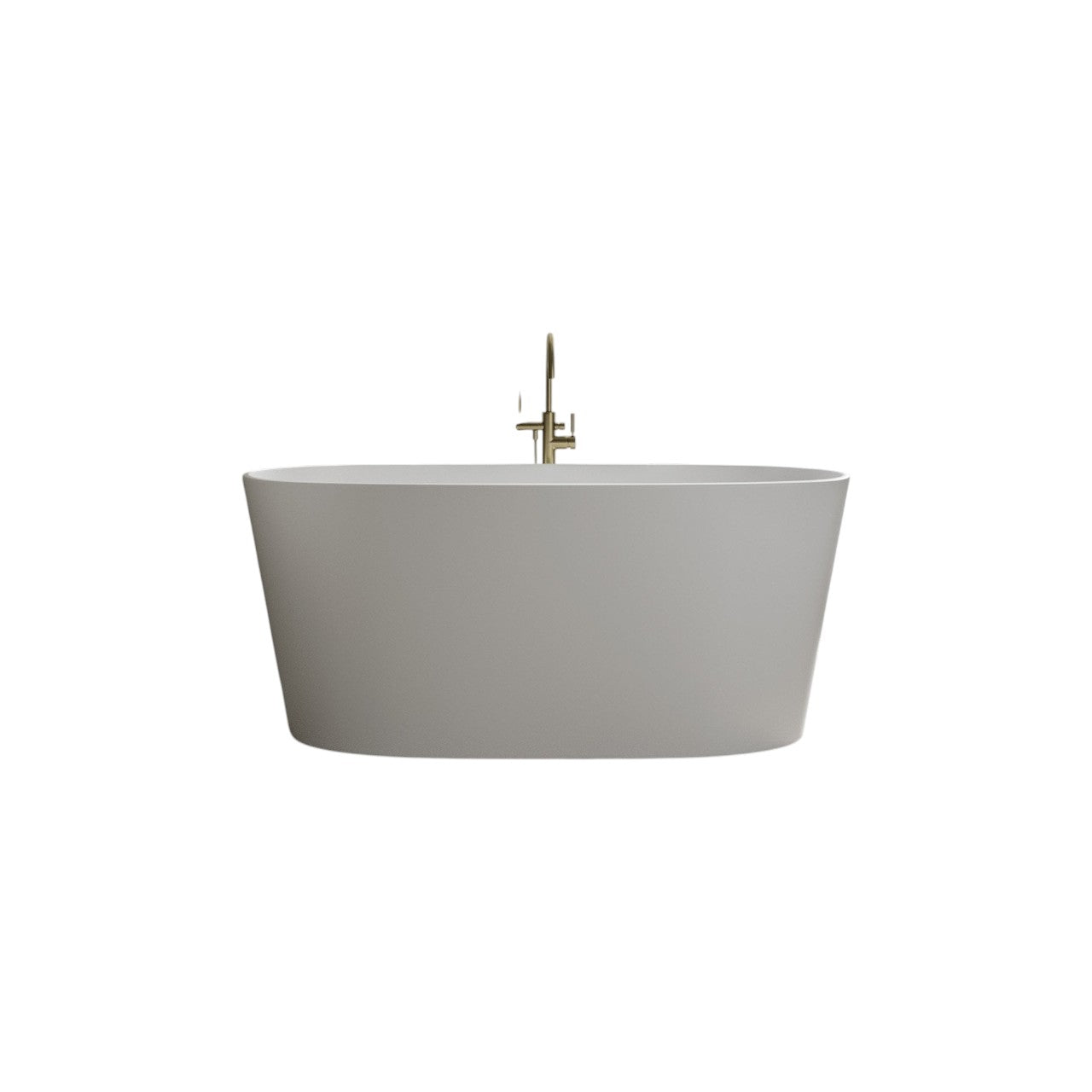Malmo 1650mm Freestanding Stone Resin Bath – Modern Deep Soaking Tub, Matt or Polished Finish, Luxury Heat Retaining Bathtub with Chrome Waste