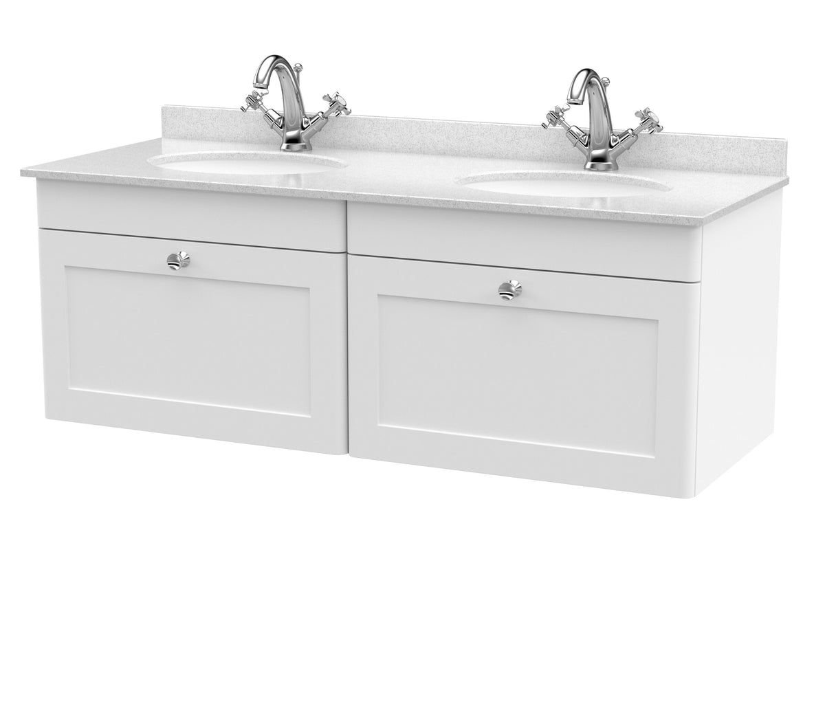 nuie Classique 1200mm 2 Drawer Wall Hung Vanity Unit