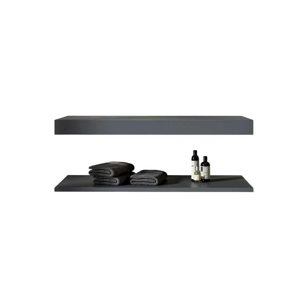 Graphite Stone Resin Wall Hung Countertop Basin Shelf
