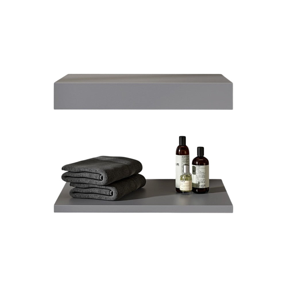 Mako Grey Stone Resin Wall Hung Countertop Basin Shelf – Matt Finish, 660-1200mm