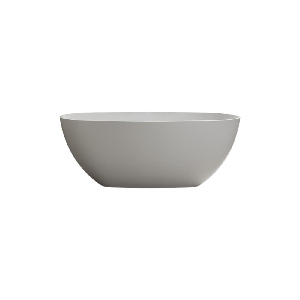 Vermont Freestanding Stone Resin Bath 1500mm White – Luxury Matt or Polished Finish Bath with Chrome Waste & Overflow