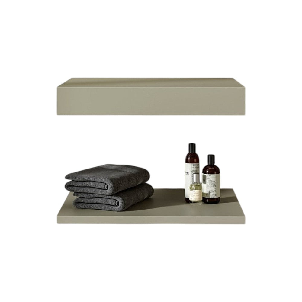Olive Stone Resin Wall Hung Countertop Basin Shelf