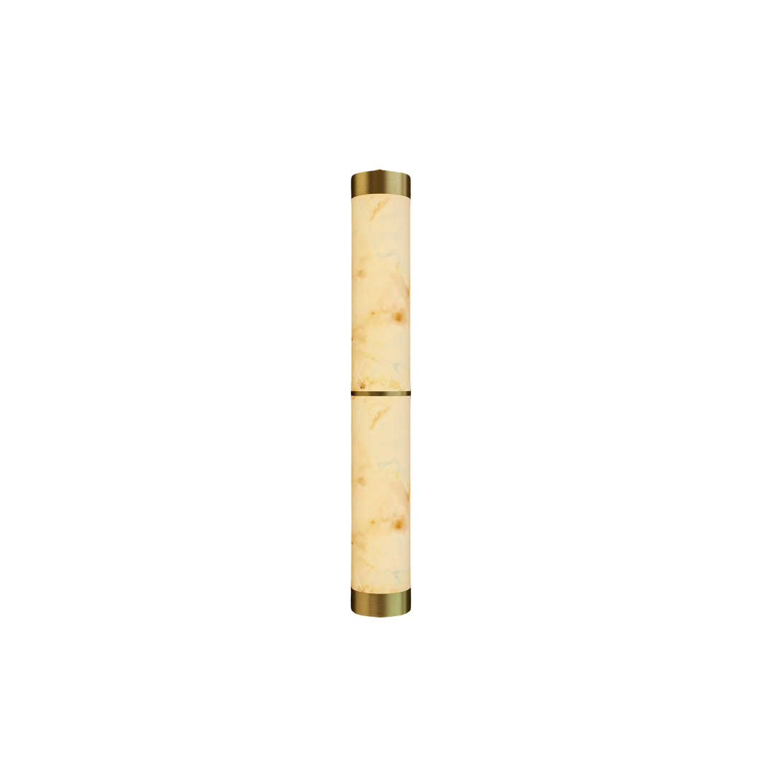 Nôsa Albora 600mm Alabaster Stone LED Wall Sconce with Brushed Gold Finish – IP44 Bathroom Lighting