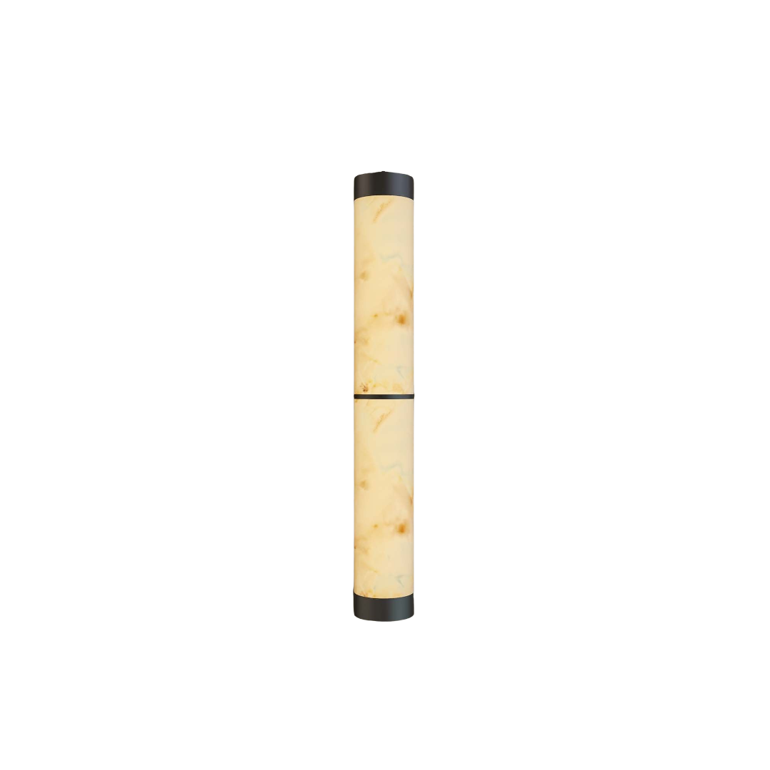 Nôsa Albora Alabaster LED Wall Sconce 600mm – Matt Black Wall Mounted Bathroom Light, 10W, 3000K Warm White, IP44