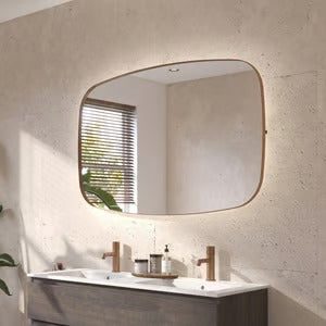Evelien and Michiel's hotel-chic bathroom with copper details