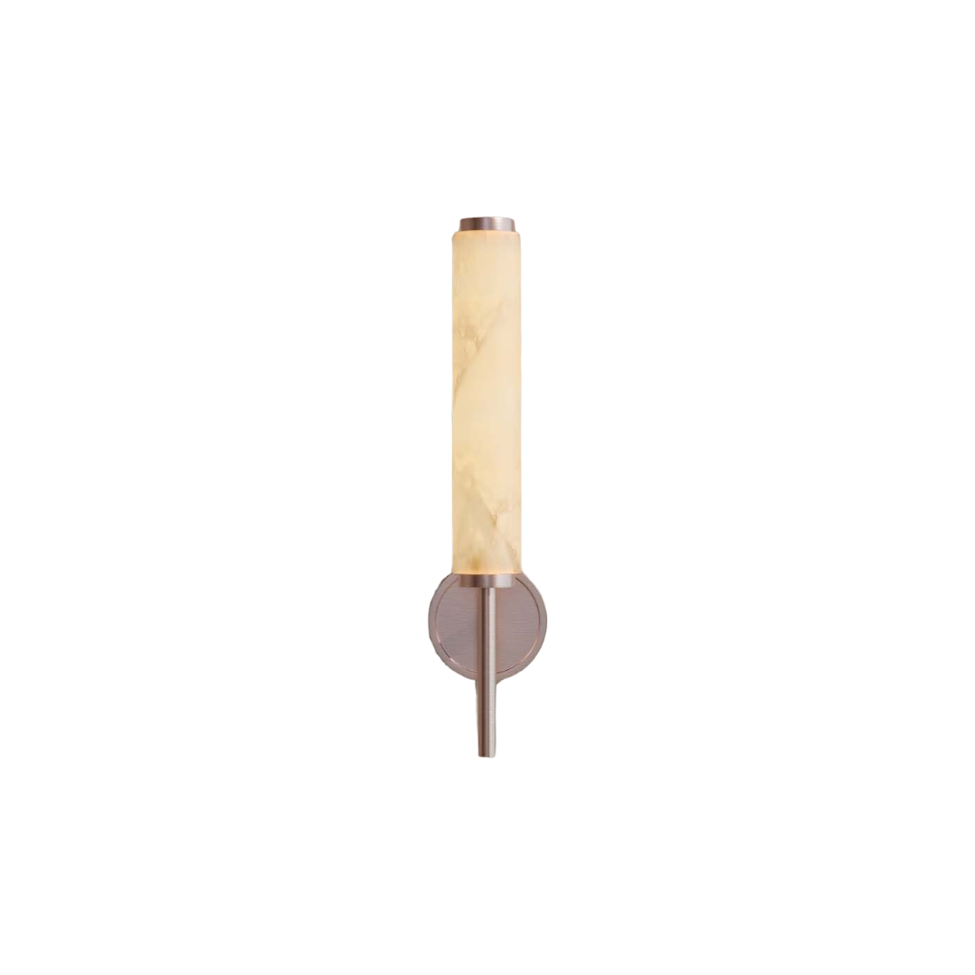 Nôsa Orlo Alabaster LED Wall Sconce with Brushed Copper Finish – 480mm Bathroom Wall Light