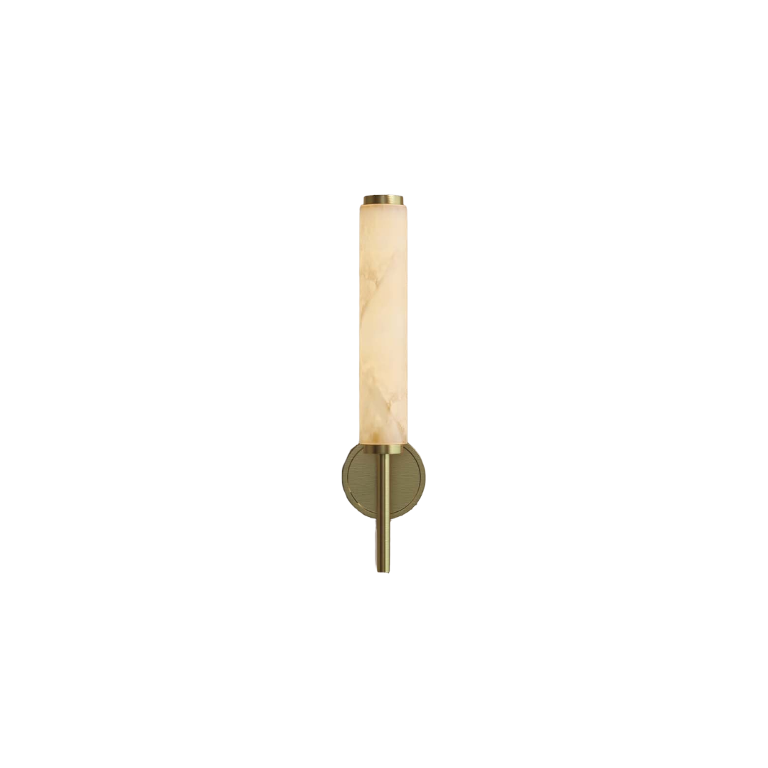 Nôsa Orlo Alabaster LED Wall Sconce in Brushed Gold Finish – 480mm Luxury Bathroom Wall Light