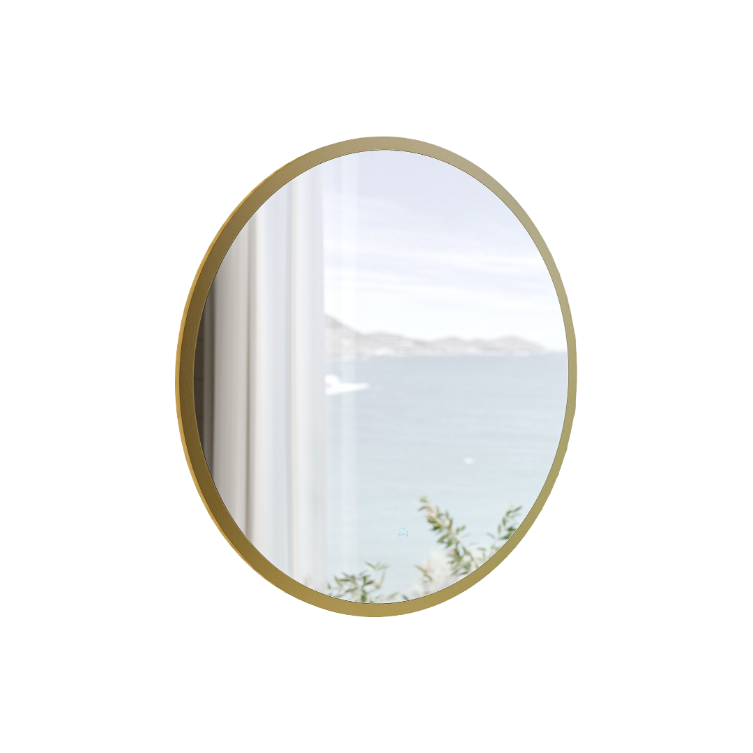Nôsa Sardinia 700mm Round LED Bathroom Mirror with Demister, Touch Sensor & 3-Colour Dimmable Backlit Lighting