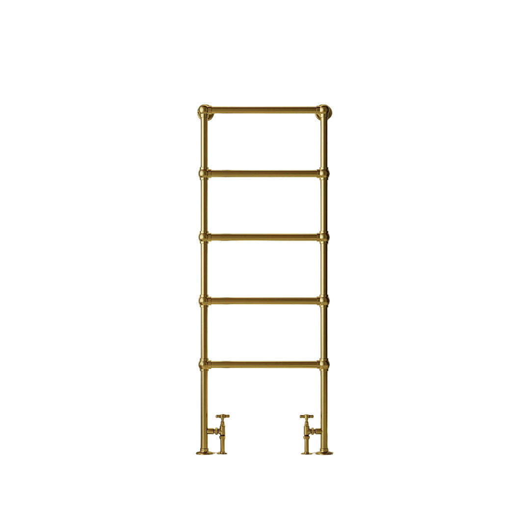 Serres Traditional Brushed Gold Towel Warmer Radiator Frame Set 1550 x 600mm